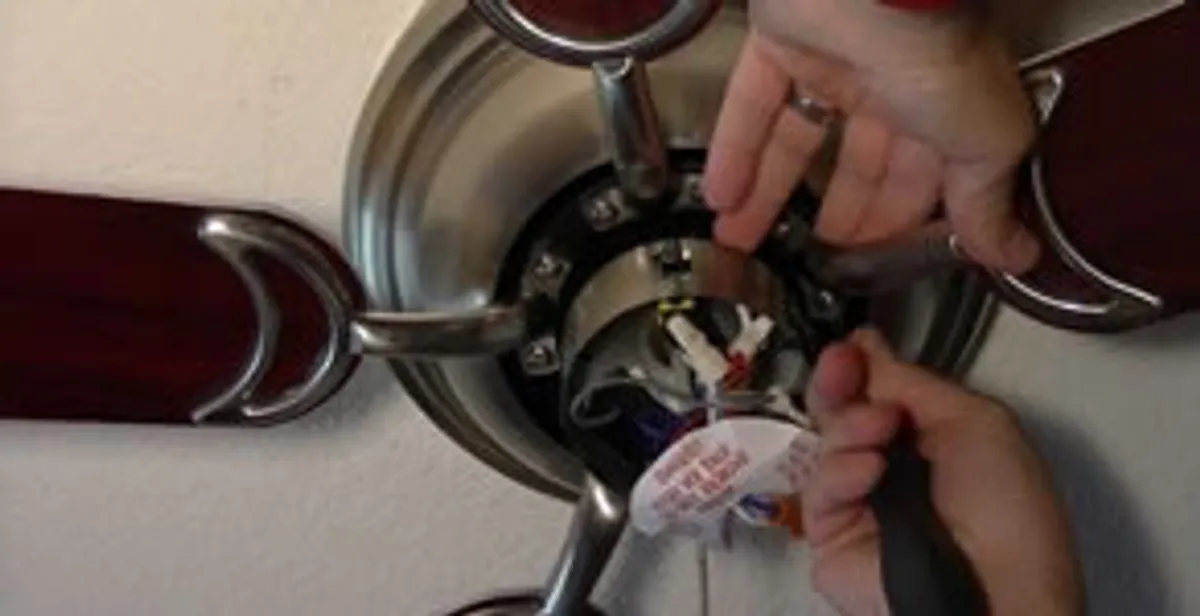 Ceiling fan installation with electrical wiring and mounting by professional electrician in Clearwater, FL