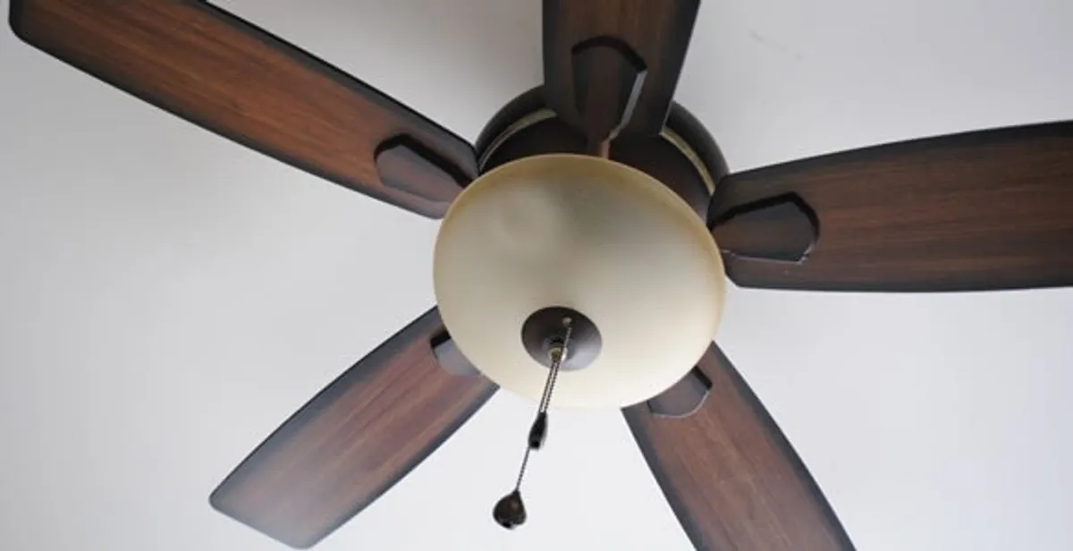 Fully installed ceiling fan with balanced blades and light fixture in Clearwater, FL