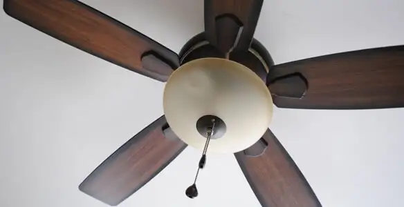 Fully installed ceiling fan with balanced blades and light fixture in Clearwater, FL