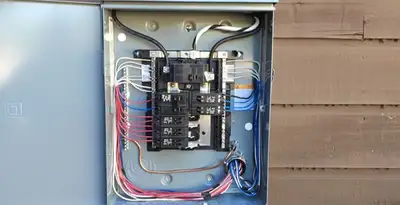 electrical panel upgrade service featuring newly installed electrical panel wired by licensed electricians in Clearwater, FL