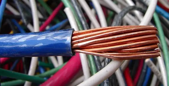 electrical wiring services showing exposed copper conductors and cable preparation in Clearwater, FL
