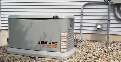 generator installation service featuring outdoor standby generator setup by licensed electricians in Clearwater, FL