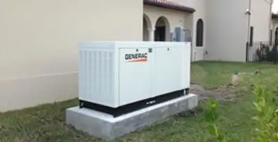 generator installation service showing standby generator professionally installed for residential power backup in Clearwater, FL