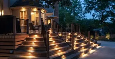 Residential electrician installing outdoor lighting for home safety in Clearwater, FL