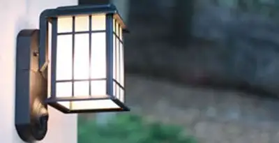 security light installation services with professionally mounted exterior wall light in Clearwater, FL